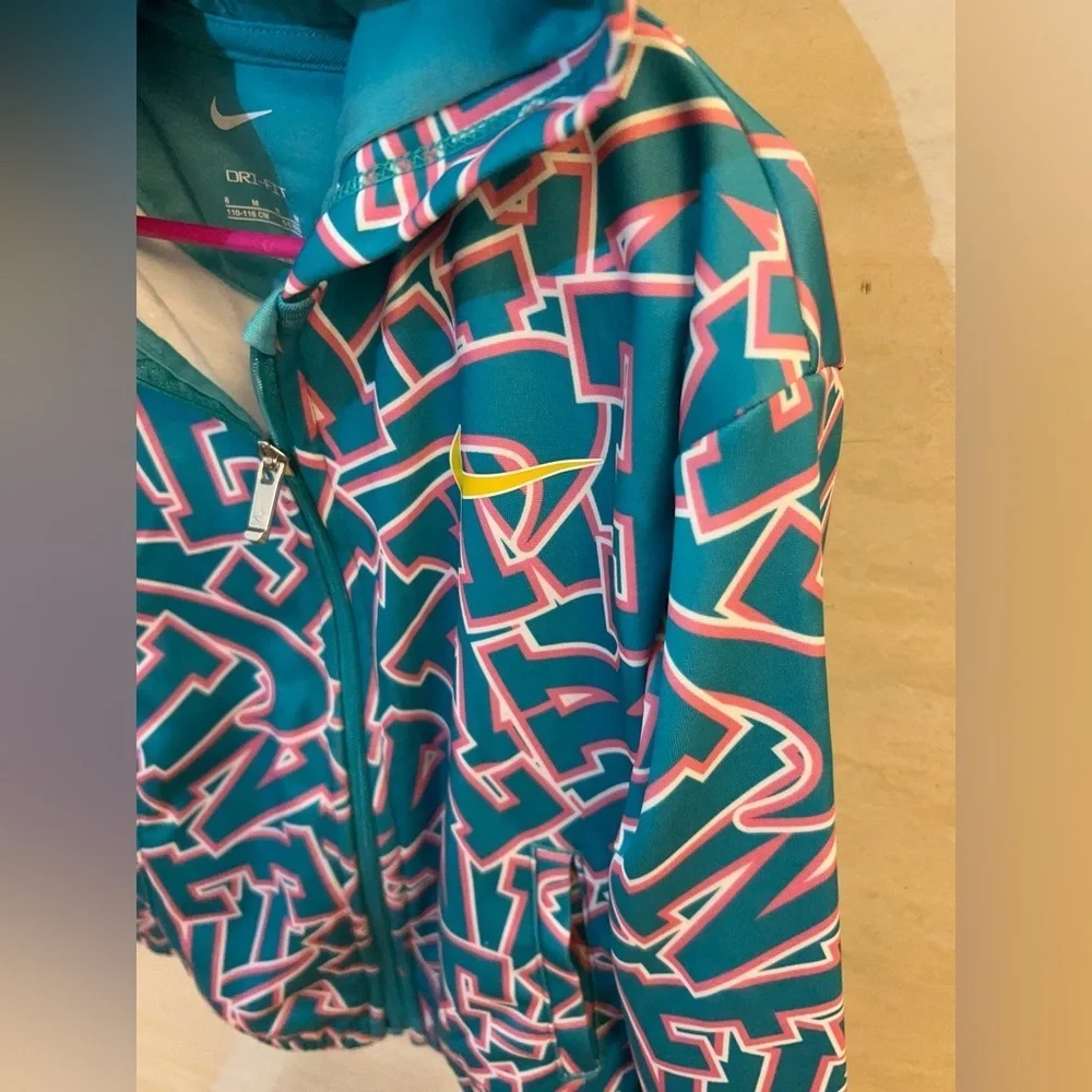 Nike Aqua Teal Dri-FIT Full-Zip Jacket Hooded Jacket
